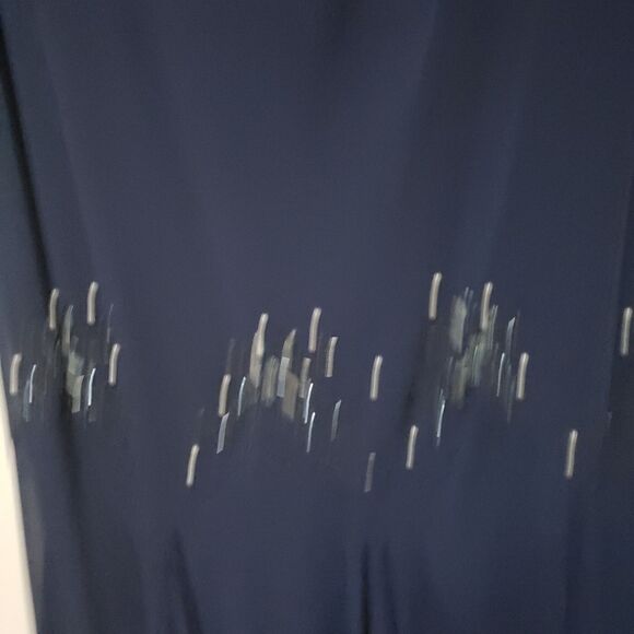 VTG Women's S.L.Fashions Two Piece Navy Flowy Maxi Formal Dress Set Sz 18W, NWOT - Picture 5 of 15